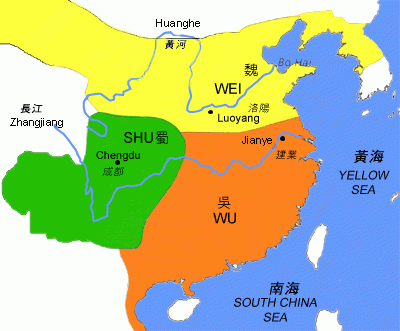 The empire of the Three kingdoms (250 A.D.) 